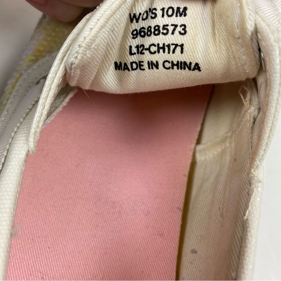 Sperry Topsider White Pink Iridescent Sequin Loafers Boat Shoes Women 10 - Picture 2 of 10